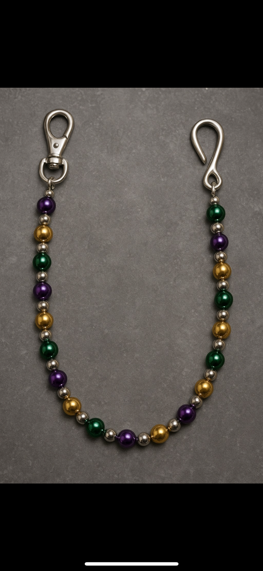 Mardi Gra wallet chains